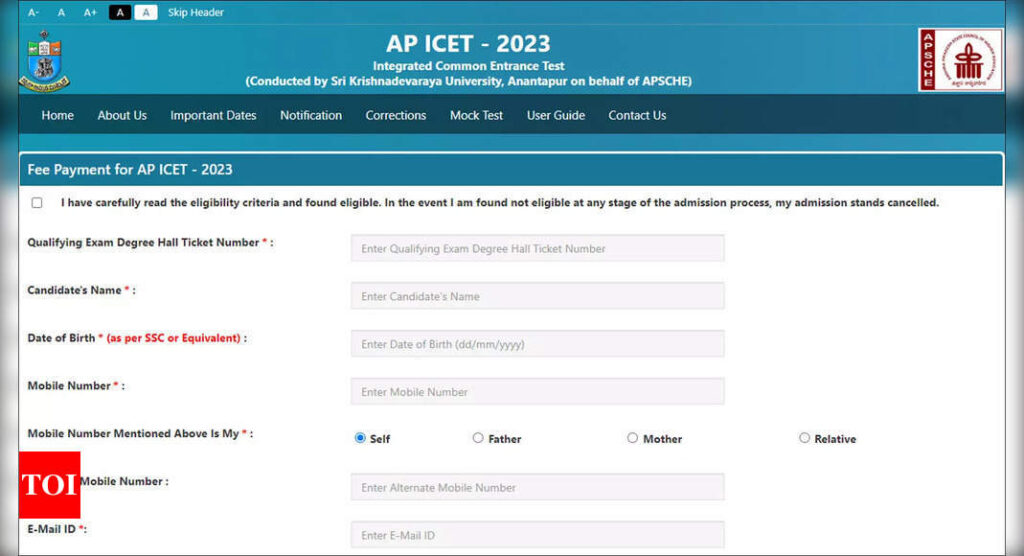 AP ICET 2023 registrations closing today: Apply now on cets.apsche.ap.gov.in