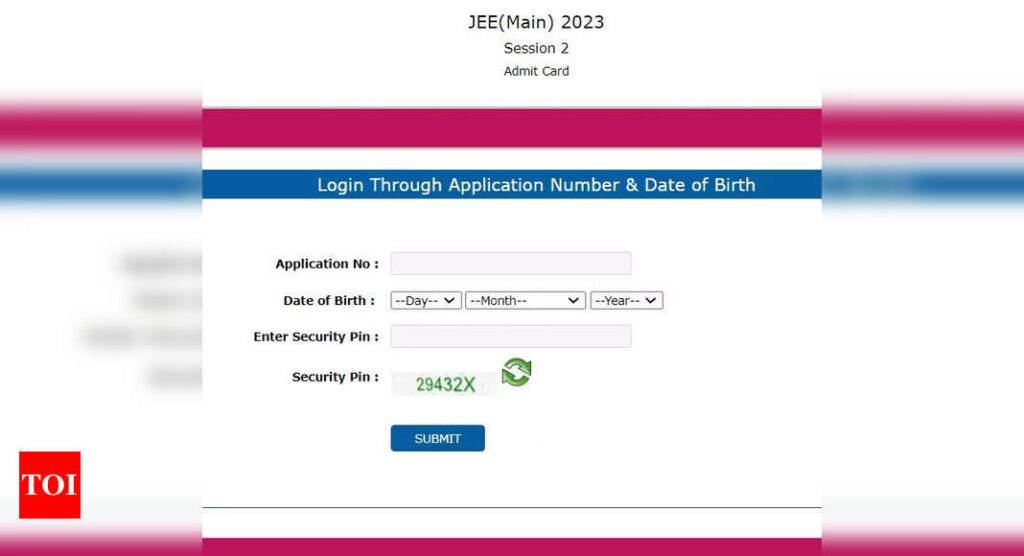 Jee Main Admit Card 2023: JEE Main Admit Card 2023 for April 12 released on jeemain.nta.nic.in, download link here