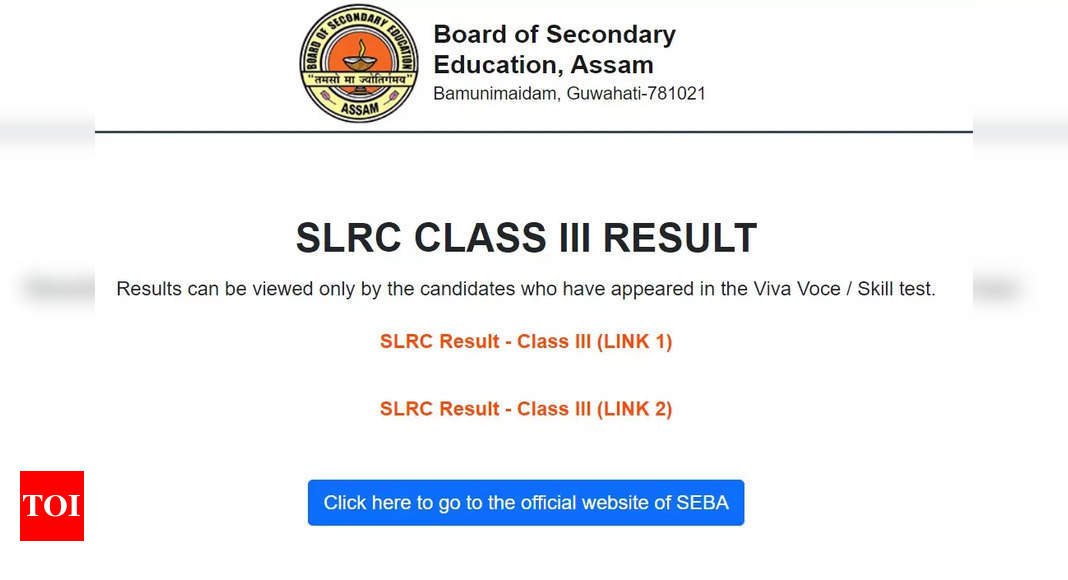 Assam Slrc Grade Result Assam Slrc Grade Result Today At Pm On Sebaonline Org