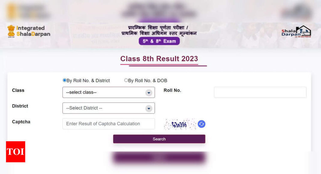 Rajshaladarpan 8th result 2023: RBSE 8th Result 2023 declared on rajshaladarpan.nic.in, Direct link here |