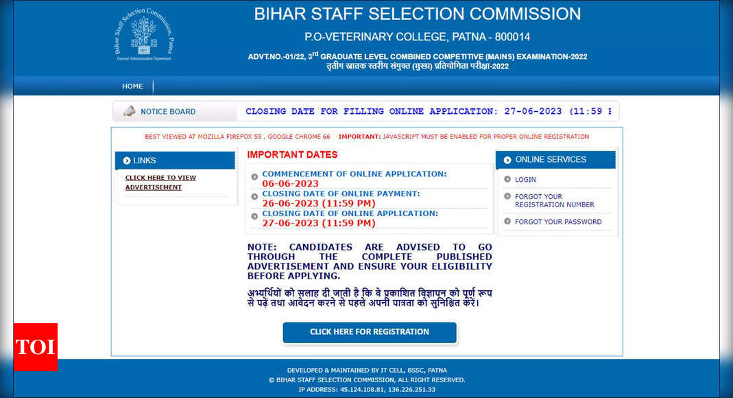 BSSC CGL Mains Exam 2023: Application Dates And Vacancy Details ...