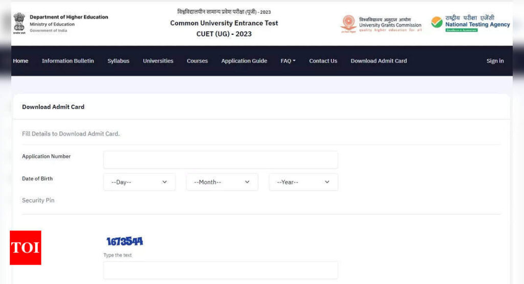 CUET UG Admit Card 2023 for June 21 exam released on cuet.samarth.ac.in, download link here