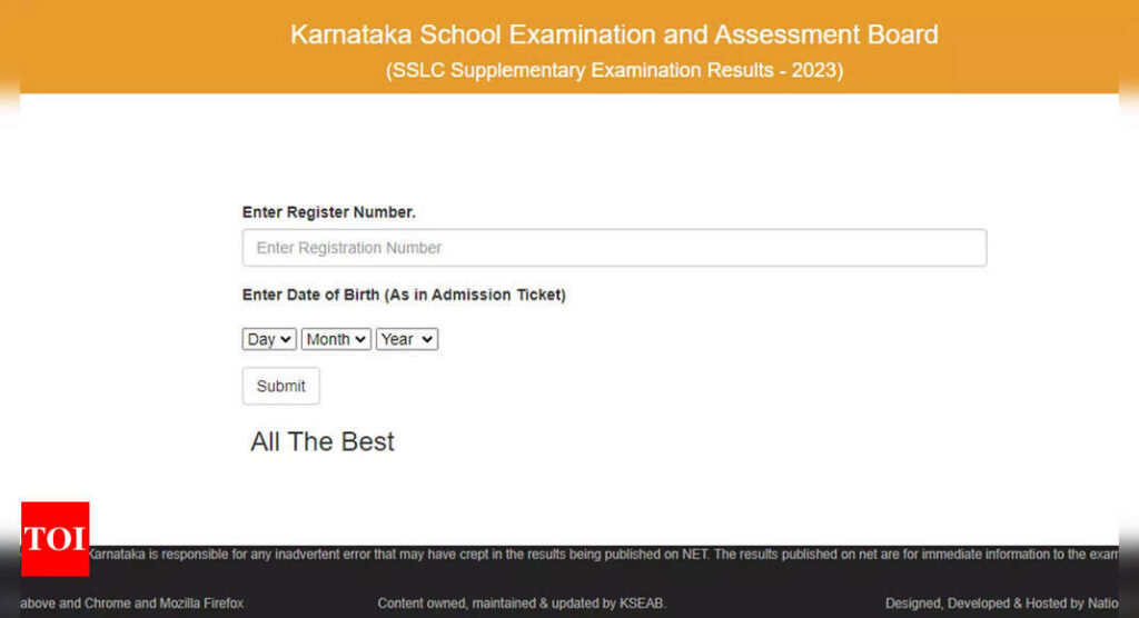 Karnataka 10th supplementary result 2023 announced @ karresults.nic.in; Direct link here