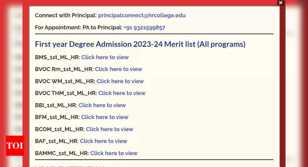 Mumbai University Admissions 2023: First merit list OUT for KC College and others, here's how to check