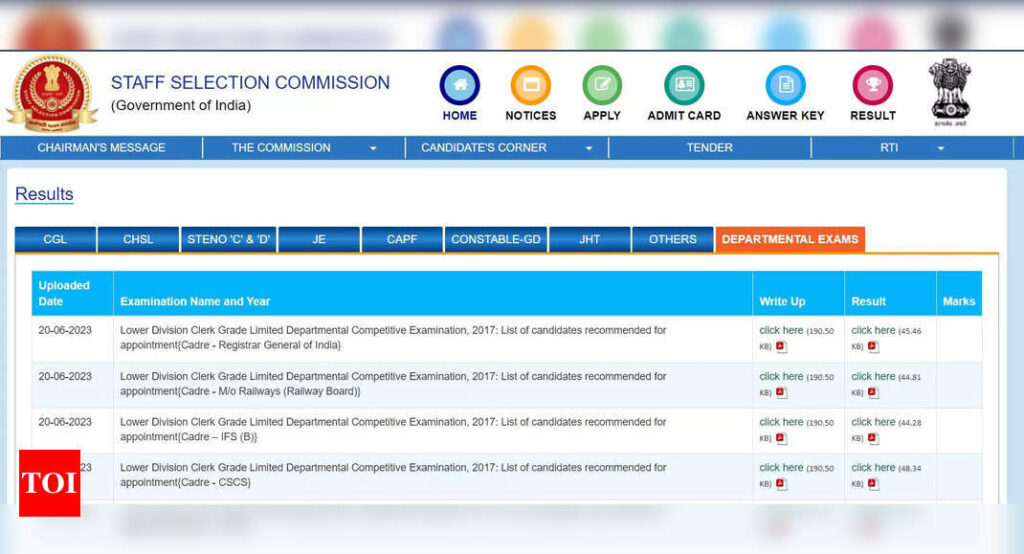 SSC LDC 2017 final result declared on ssc.nic.in, direct link here