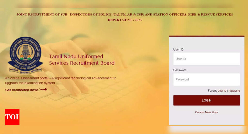 TNUSRB SI 2023: TNUSRB SI Registration 2023 begins on tnusrb.tn.gov.in, apply here for 621 Sub Inspector posts