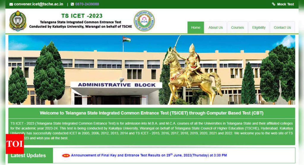 TS ICET result 2023 releases today: Check your rank card and score for MCA and MBA admissions