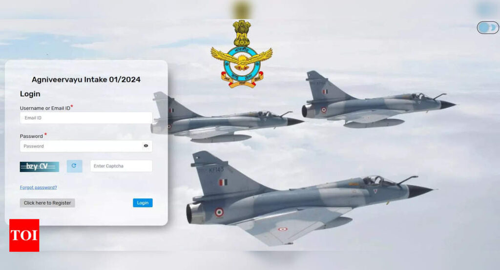 IAF Agniveervayu 2024 registration begins at agnipathvayu.cdac.in