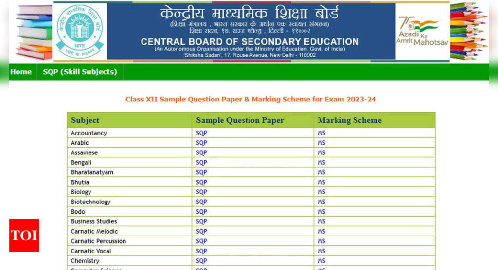 CBSE Releases Sample Question Papers And Marking Scheme For 2024 Board ...