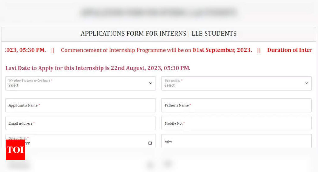 Law Ministry Internship 2023: Last date today for LLB students to apply on legalaffairs.gov.in