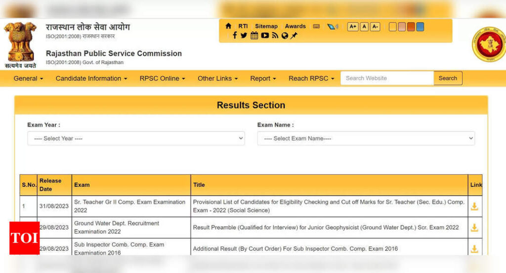 RPSC Grade 2 Teacher Result 2023 declared on rpsc.rajasthan.gov.in, direct link here