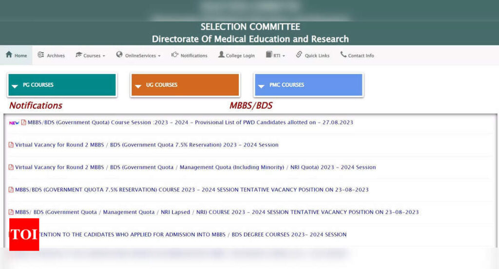 TN NEET UG Counselling 2023: Round 2 seat allotment result today at tnmedicalselection.net, direct link here