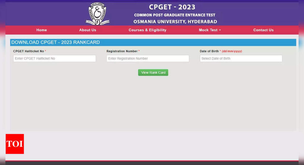 TS CPGET Results 2023 announced @ cpget.tsche.ac.in; Direct link here