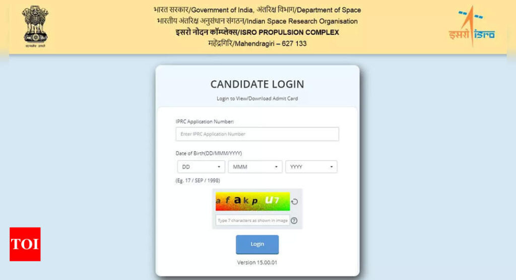 ISRO IPRC CBT admit card 2023 released @ iprc.gov.in, exam on Sept 20; Direct link