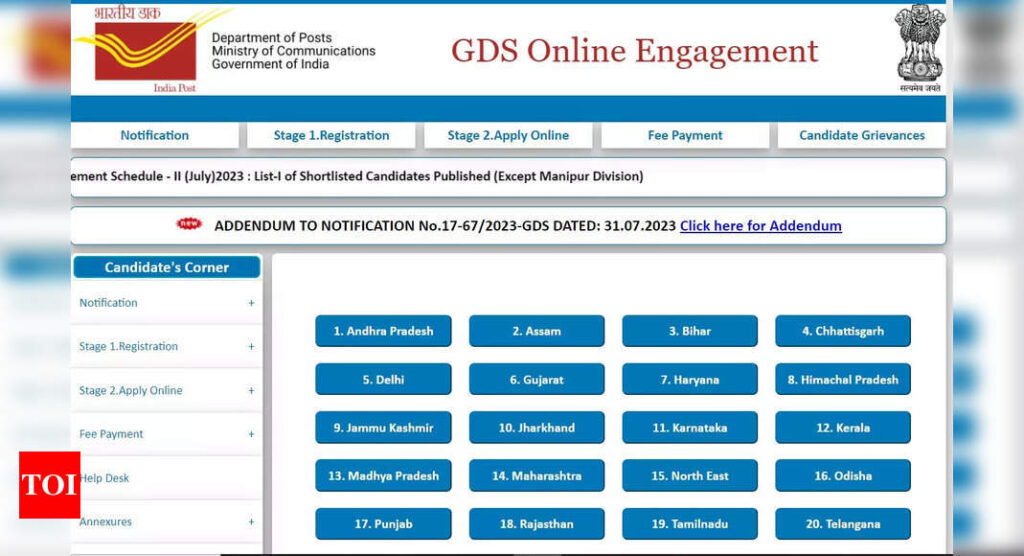 India Post GDS Result 2023 declared on indiapostgdsonline.gov.in; result PDF of Bihar, Delhi, Rajasthan, Uttar Pradesh and other circles here