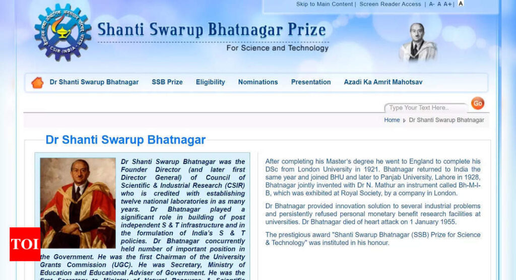 Odia researcher gets Shanti Swarup Bhatnagar Prize