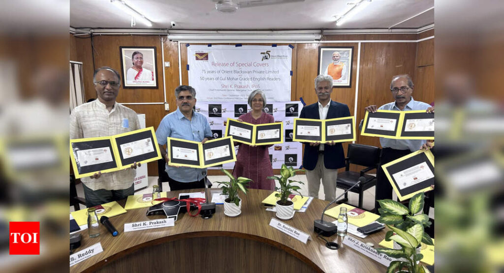 Telangana Postal Circle releases commemorative special covers on Orient BlackSwan & Gul Mohar English Readers