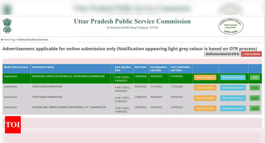 UPPSC APS Registration 2023 begins at uppsc.up.nic.in; application form, eligibility criteria here