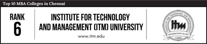 MBA College in Chennai Rank 6