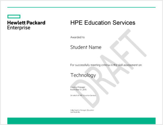 hpe certification courses