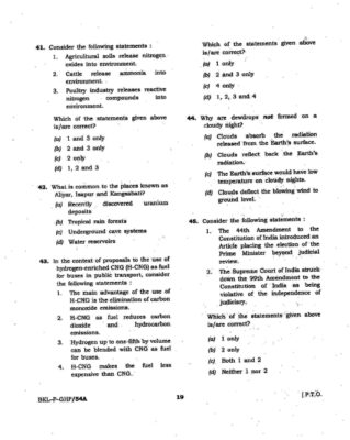 upsc question paper prelims 2019 1