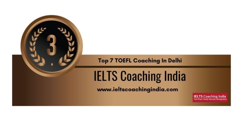 Rank 3 TOEFL Coaching In Delhi