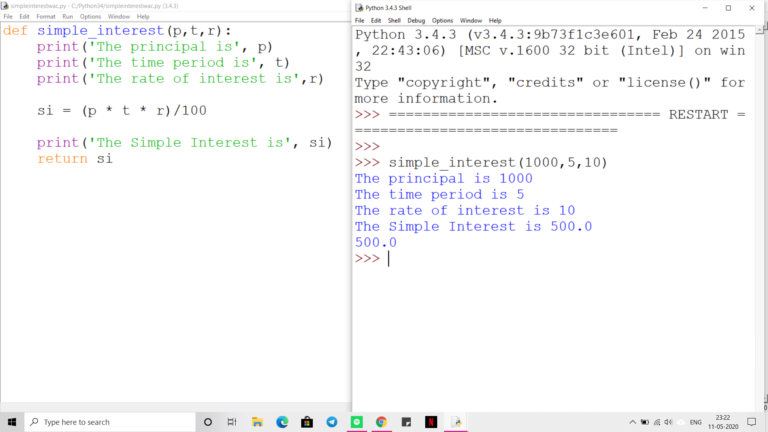 Simple Interest in Python|Learn Python|What After College