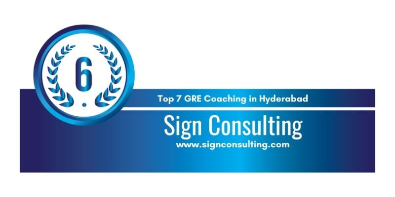 Rank 6 in 7 GRE Coaching centers in Hyderabad