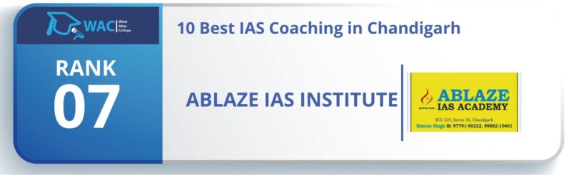 IAS Coaching in chandigarh RANK 10