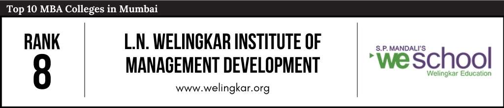Rank 8: L.N. Welingkar Institute of Management Development