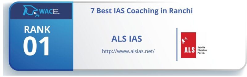 7 Best IAS Coaching in Ranchi rank 1