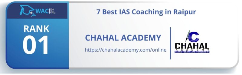 IAS Coaching in Raipur RANK 1