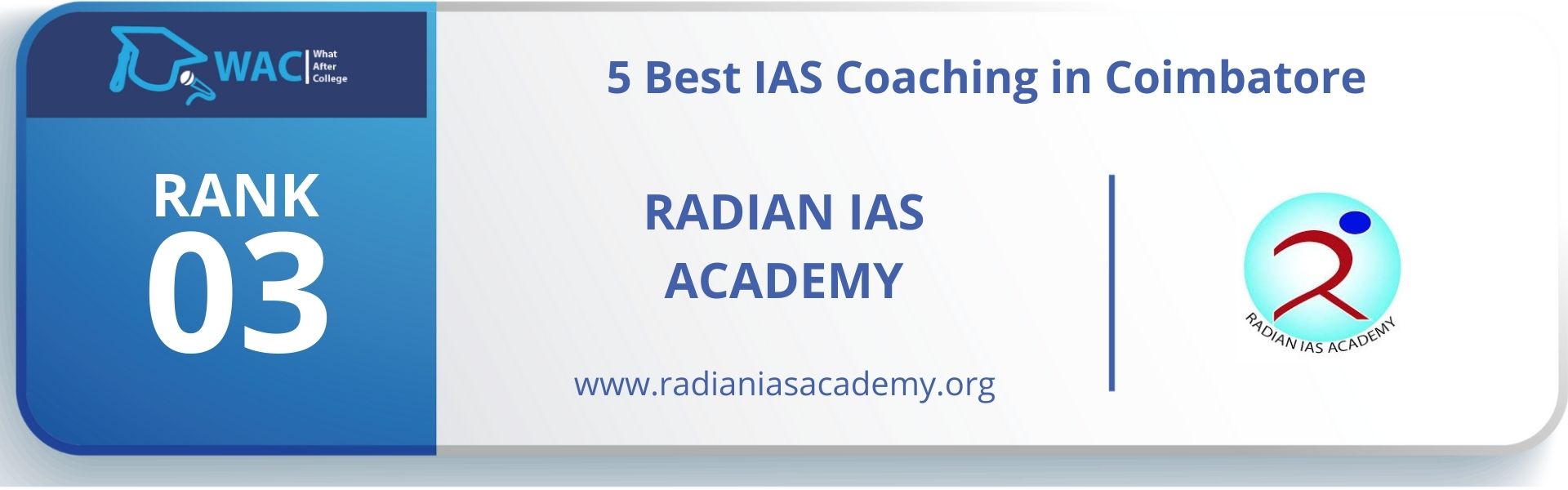 5 Best IAS Coaching in Coimbatore Rank 3: Radian IAS Academy in Coimbatore