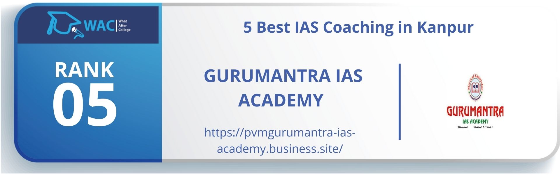 5 Best IAS Coaching in Kanpur Rank 5: Gurumantra IAS Academy in Kanpur