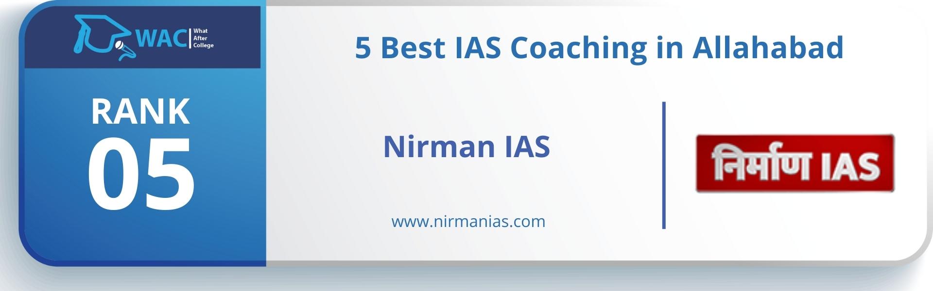 Rank 5: Nirman IAS
