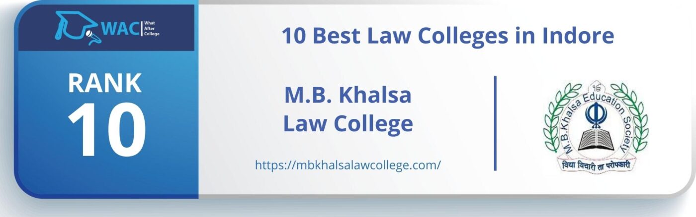 Rank: 10 M.B. Khalsa Law College