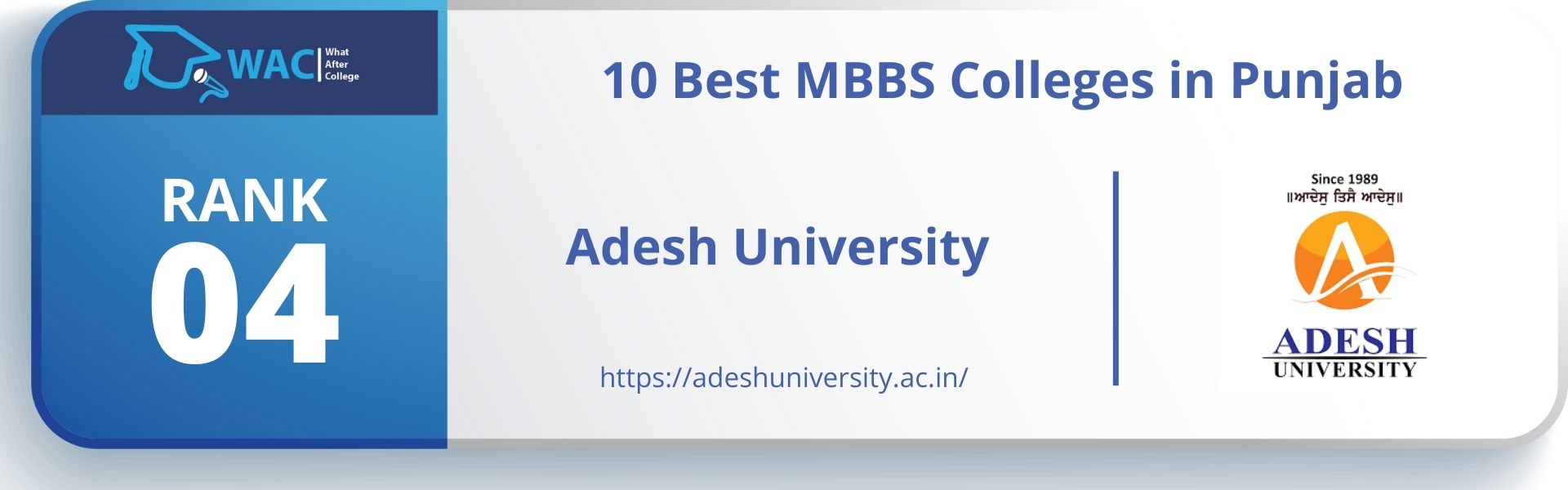 Rank: 4 Adesh University