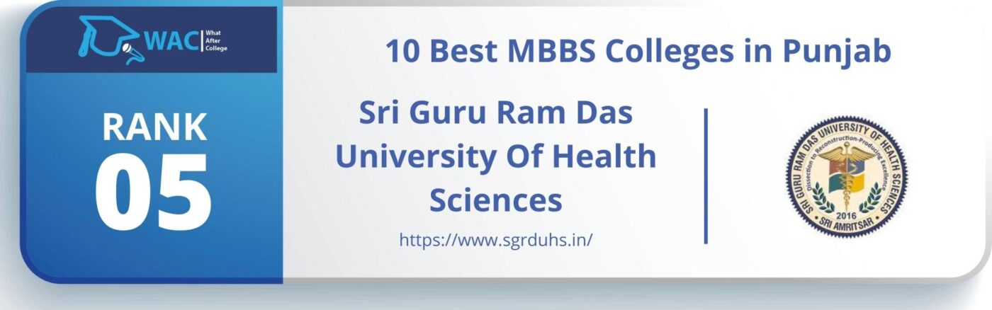 Rank: 5 Sri Guru Ram Das University Of Health Sciences 