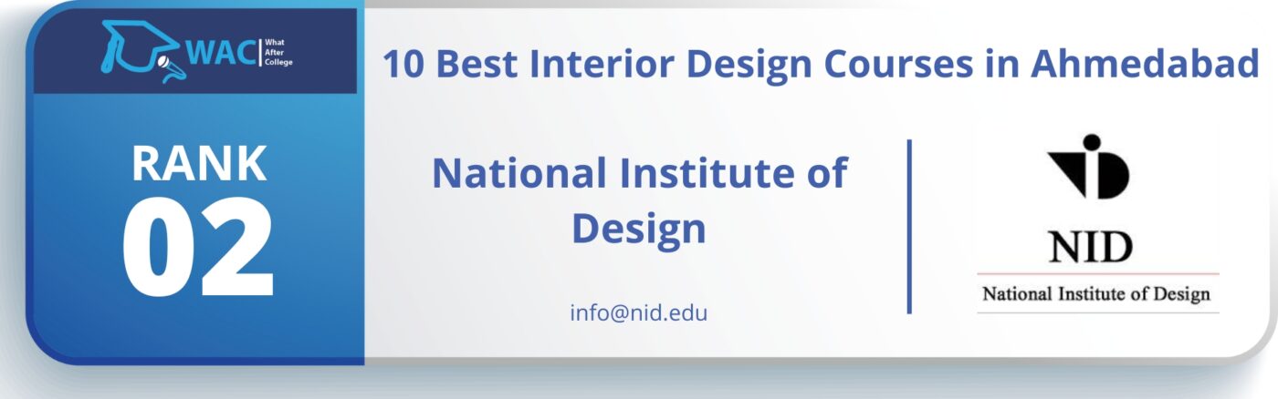 10 Best Interior Design Courses In Ahmedabad Rank 2  National Institute Of Design 1400x438 